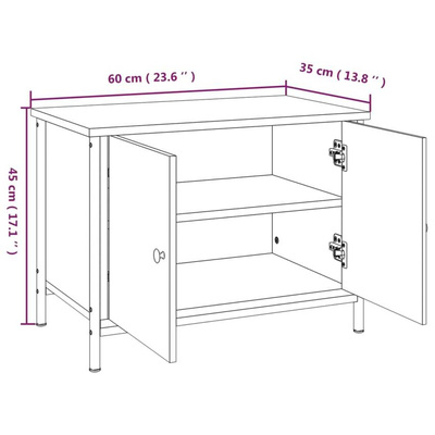 vidaXL Szafka pod TV, przydymiony dąb, 60x35x45 cm