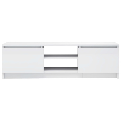 vidaXL Szafka pod TV, wysoki połysk, biała, 120x30x35,5 cm