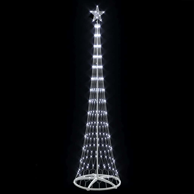 Choinka świąteczna LED z podstawą Chłodna biel 250 cm Metal