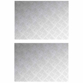 Stopień Prostokątny 2 pcs Srebrny 70 x 50 cm Aluminium