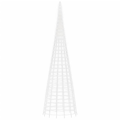 vidaXL Choinka z lampek, na maszt, 3000 zimnych białych LED, 800 cm