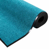 Dywanik wejściowy Cyan i Czarny 120 x 300 cm 100% poliamid