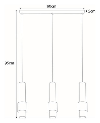 Lampa wisząca K-4717 z serii PERN KAJA 3xGU10