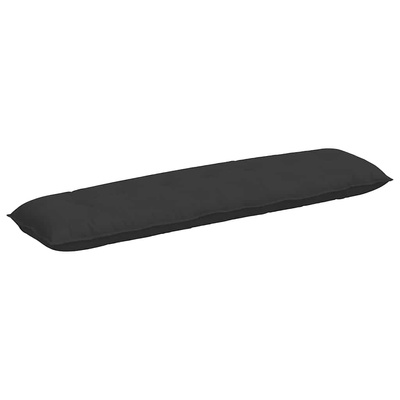 Poduszka na plecy Czarny 200 x 50 cm Tkanina mikrofibrowa