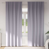 Firany blackout z kółkami 2 pcs Metaliczny Szary 260 x 140 cm
