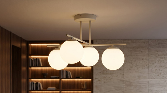 Lampa sufitowa na 4 źródła światła, kaszmirowa K-6043 z serii RAYA