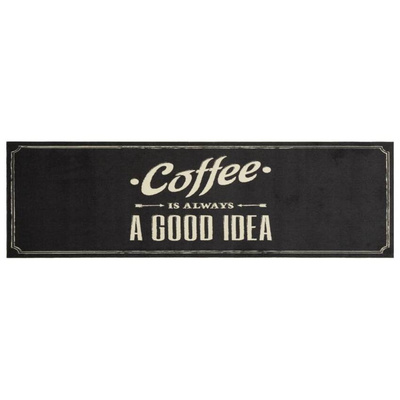 vidaXL Dywanik kuchenny z napisem Coffee, 45x150 cm, aksamitny