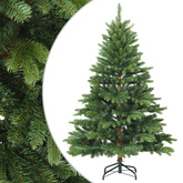 Sztuczna choinka z zawiasami Zielony 150 cm PVC, PE i stal