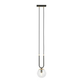 Lampa wisząca GLAM 1 BLACK/TRANSPARENT