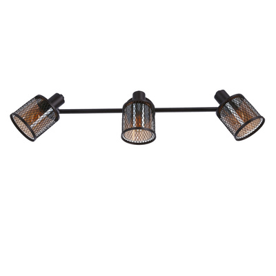 Lampa sufitowa kawowe złoto klosz bursztyn 3xE14 Canabera Candellux 93-82541