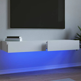 vidaXL Szafki telewizyjne z LED, 2 szt., białe, 60x35x15,5 cm