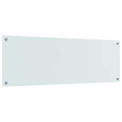 Panel kuchenny Biały 120 x 40 cm szkło hartowane