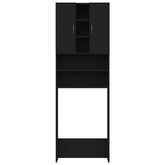 Szafka na pralkę, czarna, 64 x 25,5 x 190 cm