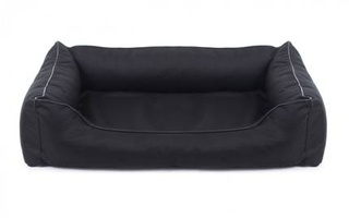 Legowisko dla psa Sofa Valencia Standard w kolorze czarnym z czarnym wykończeniem Rozmiar: M - 80 x 60 cm