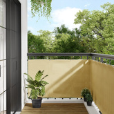 Parawan balkonowy, piaskowy, 90x600 cm, 100% poliester Oxford
