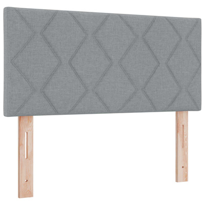 Łóżko ottoman z materacem jasnoszary 120 x 200 cm tkanina