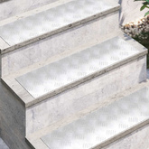 Stopień Prostokątny 4 pcs Srebrny 70 x 20 cm Aluminium