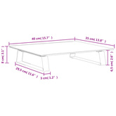 Podstawka pod monitor, czarna, 40x35x8cm, szkło hartowane metal
