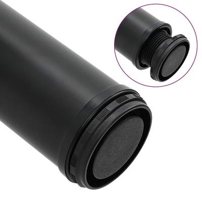 4 Nogi do stołu z regulacją wysokości Czarne 1100 mm