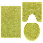 Zestaw mat łazienkowych antypoślizgowych 3 pcs Zielony PP