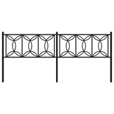 Metalowe wymienne wezgłowie, czarne, 200 cm