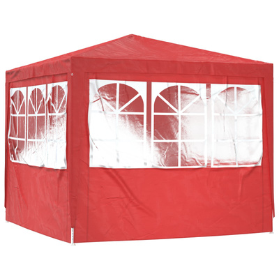 Namiot Imprezowy Czerwony 250 x 250 x 240 cm PE i stal