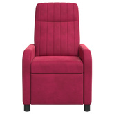 Fotel recliner Czerwone wino Welur