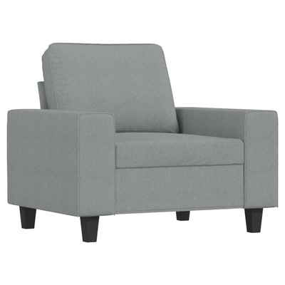 vidaXL Fotel z podnóżkiem, jasnoszary, 60 cm, obity tkaniną wariant 5