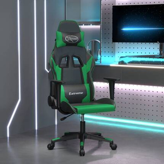 vidaXL Fotel gamingowy, czarno-zielony, sztuczna skóra wariant 4