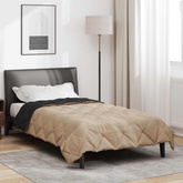 Kołdra na cały rok Czarny i Taupe 140 x 200 cm Mikrofibra