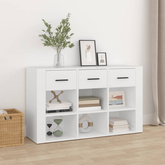 vidaXL Komoda, biała, 100x30x59,5 cm, materiał drewnopochodny
