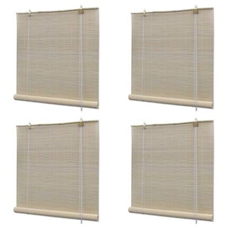 vidaXL Naturalne rolety bambusowe, 4 szt., 120 x 160 cm