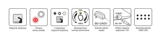 Lampka biurkowa K-BL1153 BIAŁY z serii GAJA