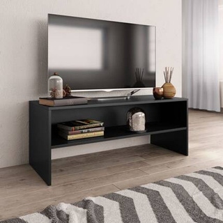 vidaXL Szafka pod TV, czarna, 100x40x40 cm, materiał drewnopochodny