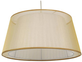 Lampa wisząca z abażurem Charlie złota klasyczna do salonu E27
