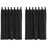 Zasłony zaciemniające 2 pcs Czarny 140 x 140 cm Aksamit