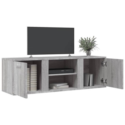 Szafka pod TV, szary dąb sonoma, 120x34x37 cm vidaXL