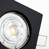 Punktowa oprawa sufitowa wpuszczana RAMI Black IP20 kwadratowa czarna EDO777317 EDO Solutions