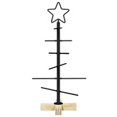 Metalowa choinka świąteczna z podstawą Czarny 59,5 cm