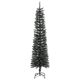 Sztuczna, smukła choinka ze stojakiem, zielona, 210 cm, PVC
