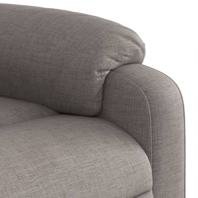 vidaXL Rozkładany fotel masujący, taupe, obity tkaniną wariant 7