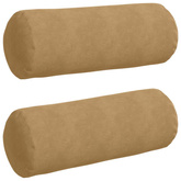 Poduszki Wałkowe 2 pcs Brązowy ? 25 x 70 cm Tkanina sztruksowa