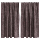 Zasłony z weluru z zasłonami 2 pcs Brązowy 140 x 140 cm Aksamit