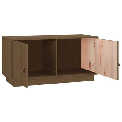 vidaXL Szafka pod TV, miodowy brąz, 80x34x40 cm, lite drewno sosnowe