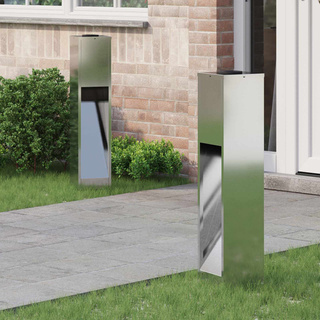 Solarna Lampa LED na Ścieżkę 2 pcs Srebrny Galwanizowany