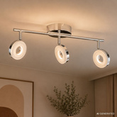 Lampa sufitowa THEMA listwa regulowana 3-punktowa LED do salonu metalowa