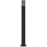 Zewnętrzne lampy stojące, 3 szt., czarne, 110 cm, aluminium
