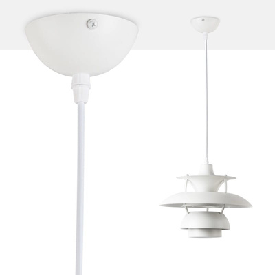 Nowoczesna Lampa Wisząca 30cm Biała Abruzzo Apple