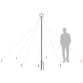 Choinka z lampek ułożonych w wodospad, 400 diod LED, 2,5 m vidaXL