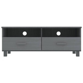 vidaXL Szafka pod TV HAMAR, ciemnoszara, 106x40x40 cm, drewno sosnowe